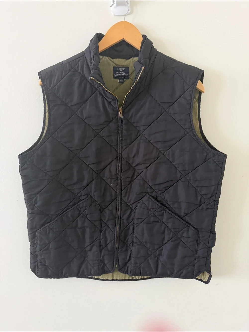 J.Crew Authentic Outerwear Quilted Vest Navy Men’s Medium